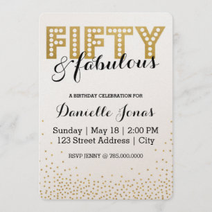 Fifty & Fabulous Invitation