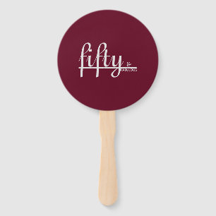 Fifty & FABULOUS Simply Elegant 50th Birthday Hand Fan