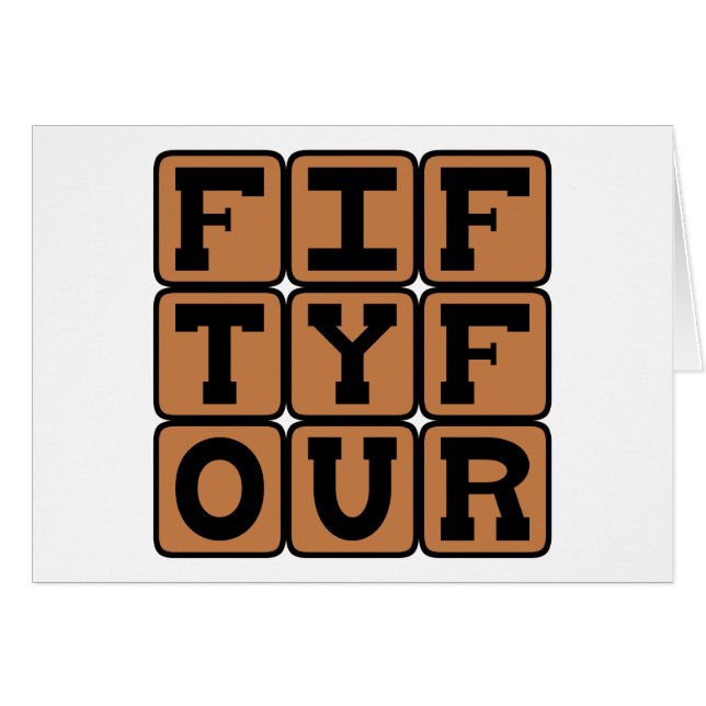 Fifty Four, Number 54 (Front Horizontal)