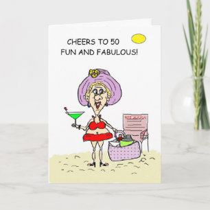 FIFTY, FUN AND FABULOUS HOT MAMA BIRTHDAY CARD