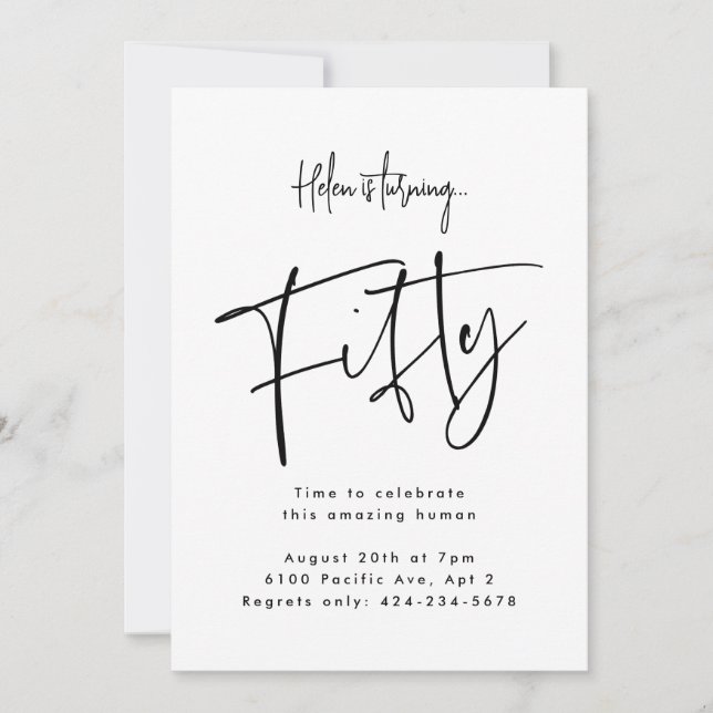 Fifty  invitation (Front)