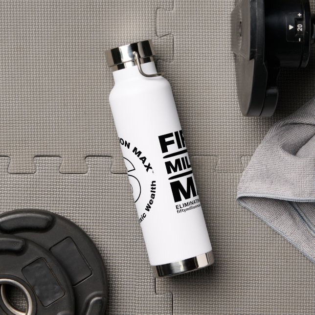 Fifty Million Max™ Black Logo Insulated Bottle (Gym)