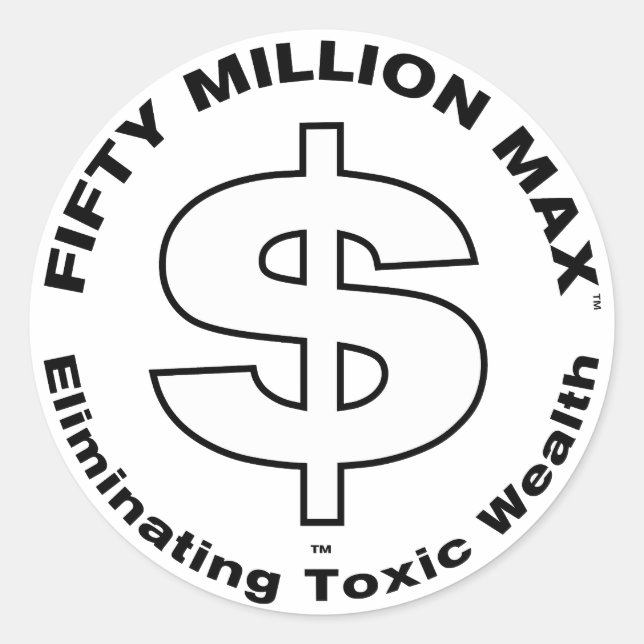 Fifty Million Max™ Dollar Logo 3" Stickers (6) (Front)