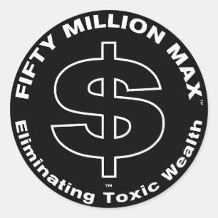 Fifty Million Max™ Dollar Logo 3" Stickers (6)