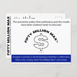 Fifty Million Max™ Information Postcard (Dollar 1)
