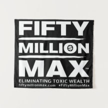 Fifty Million Max™ Stacked Text Logo Wall Hanging
