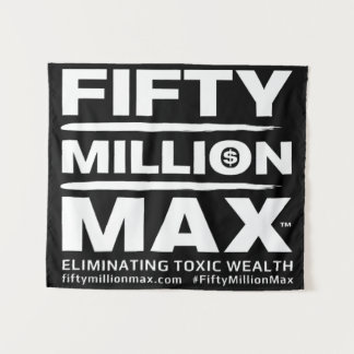 Fifty Million Max™ Stacked Text Logo Wall Hanging Tapestry
