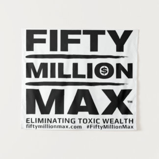 Fifty Million Max™ Stacked Text Logo Wall Hanging Tapestry