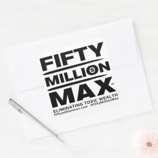 Fifty Million Max™ Text Logo 3" Stickers (6)