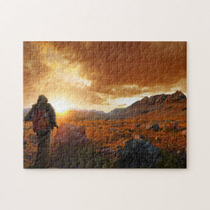Fifty Mountain Sunset - Glacier National Park Jigsaw Puzzle