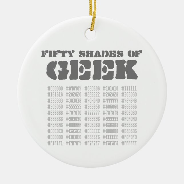 Fifty Shades of Geek Ceramic Tree Decoration (Front)