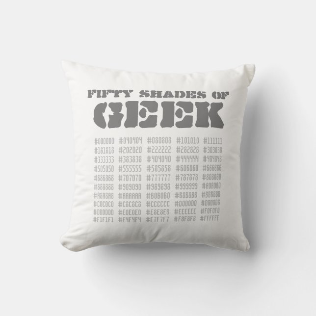Fifty Shades of Geek Cushion (Front)