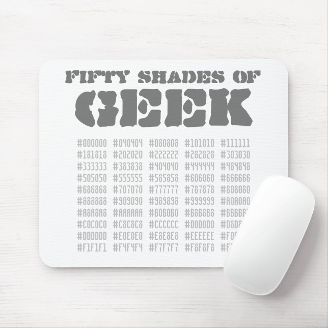 Fifty Shades of Geek Mouse Mat (With Mouse)