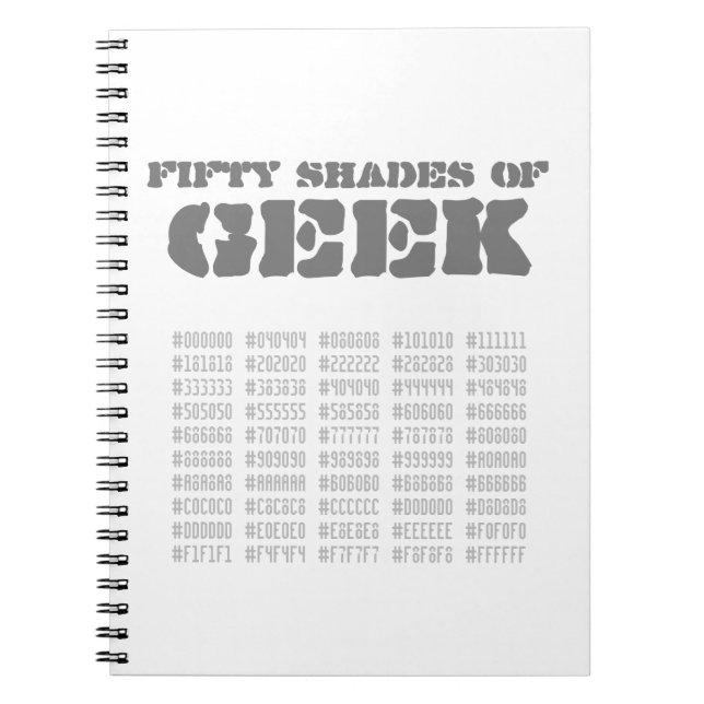 Fifty Shades of Geek Notebook (Front)