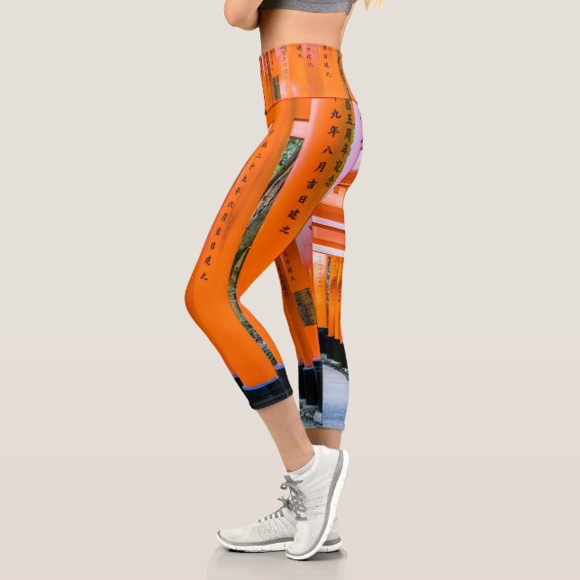 Fifty shades of orange - Senbon Torii, Kyoto Capri Leggings (Left)