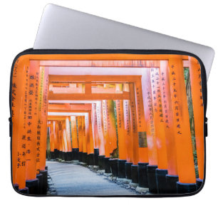 Fifty shades of orange - Senbon Torii, Kyoto Laptop Sleeve