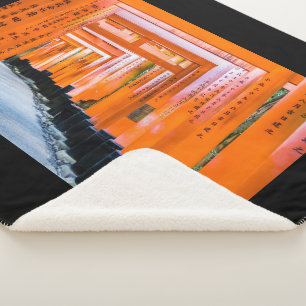 Fifty shades of orange - Senbon Torii, Kyoto Sherpa Blanket