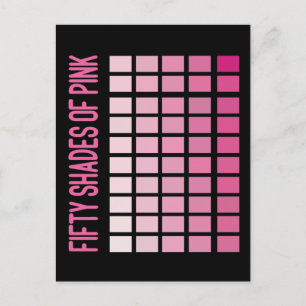 Fifty Shades of Pink Postcard