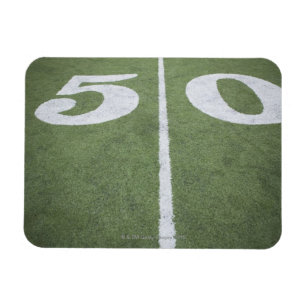 Fifty yard line on sports field magnet