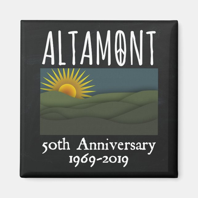 Fifty Years Altamont Speedway Free Concert 1969 Magnet (Front)