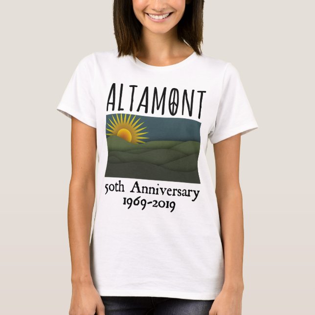 Fifty Years Altamont Speedway Free Concert 1969 T-Shirt (Front)