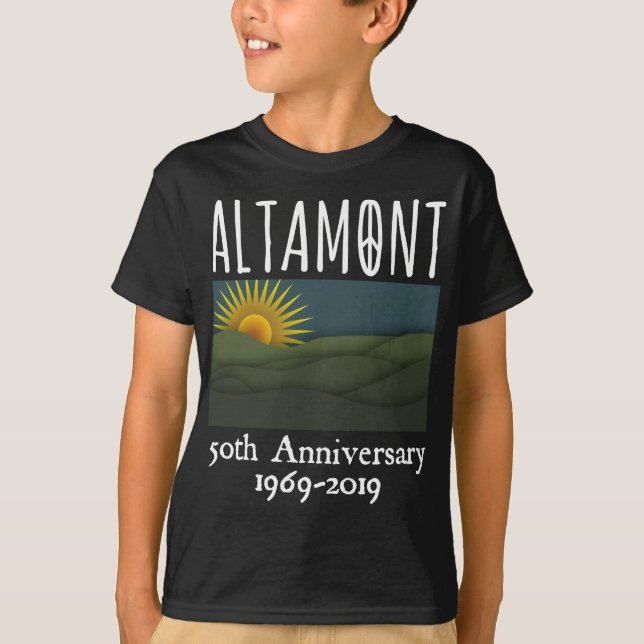 Fifty Years Altamont Speedway Free Concert 1969 T-Shirt (Front)
