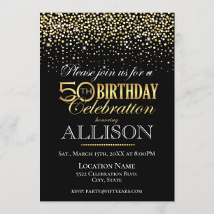 Fifty years birthday celebration invitation