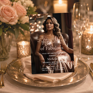 Fifty Years of Fabulous Photo Birthday Invitation