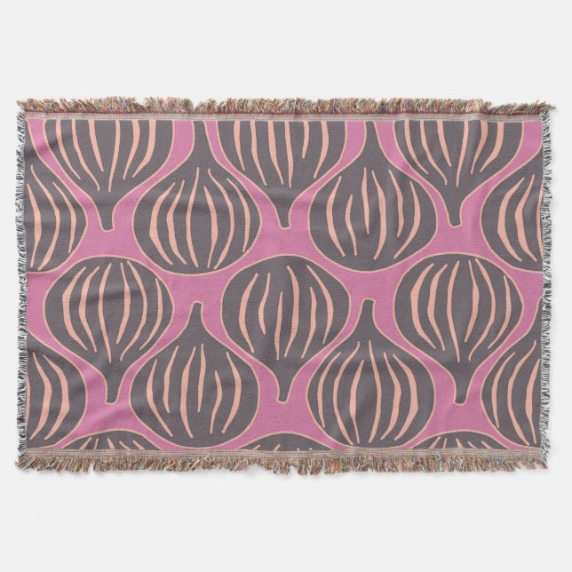 Fig Fantasy: Vintage Holiday Seamless Throw Blanket (Front)