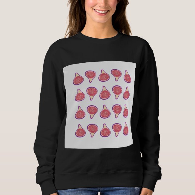 Fig Fruit Drawing Kitchen Nook Print Decor Gift Sweatshirt (Front)