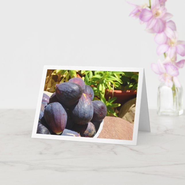 Fig Fruit Portrait Card (Orchid)