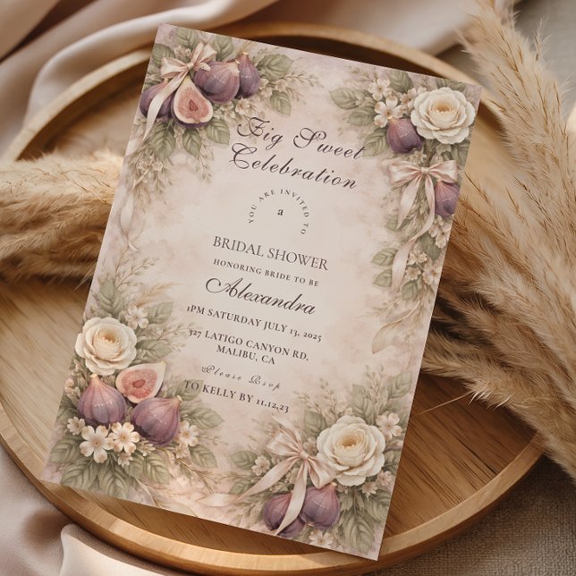 Fig Garden Romance Bridal Shower Invitation (Creator Uploaded)