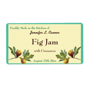 Fig Jam or Preserves Canning Jar Food Label
