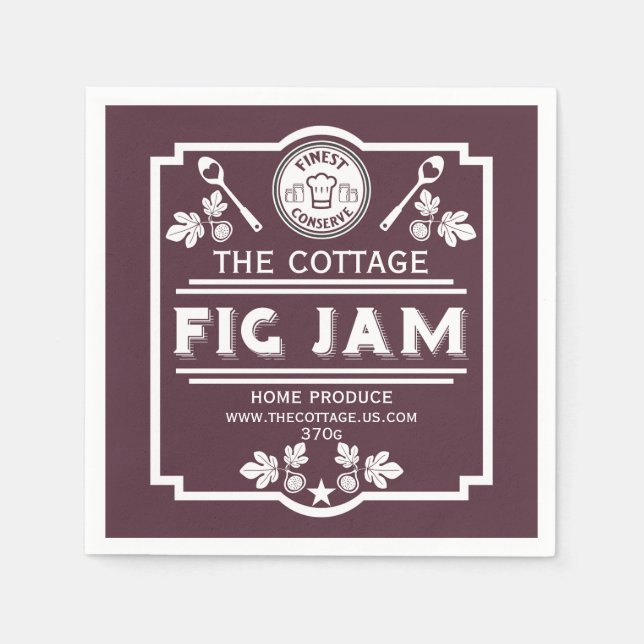Fig Jam Seller Napkin (Front)