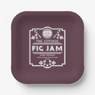 Fig Jam Seller Paper Plate