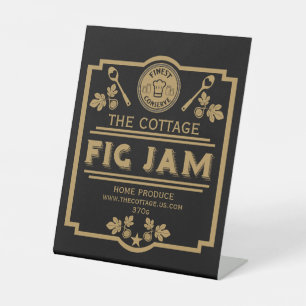 Fig Jam Seller Pedestal Sign