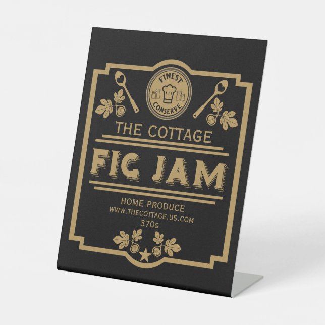 Fig Jam Seller Pedestal Sign (Front)