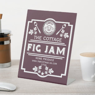 Fig Jam Seller Pedestal Sign