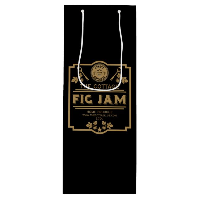 Fig Jam Seller Wine Gift Bag (Front)