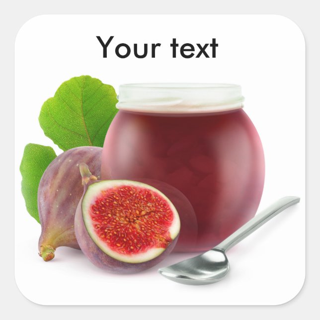 Fig jam square sticker (Front)