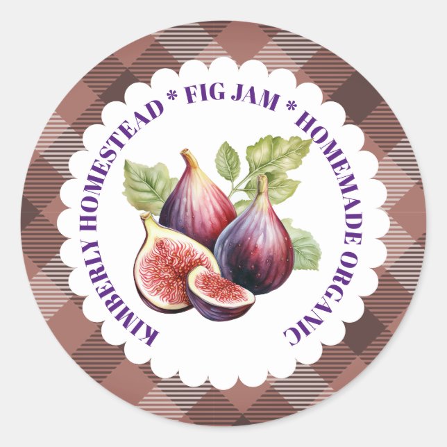 Fig Jam Vintage Label Preserve Label (Front)