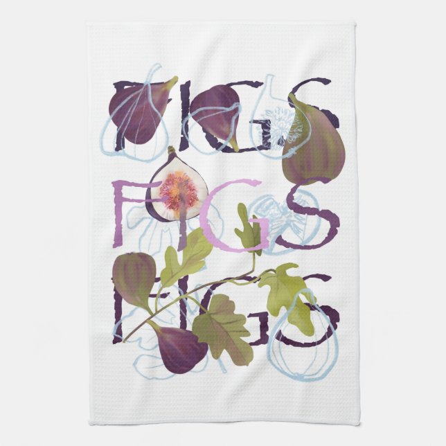 Fig motif tea towel (Vertical)
