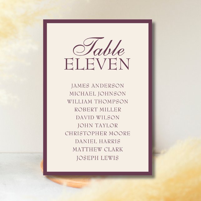 Fig Old Money Wedding Seating Chart Table Number (Creator Uploaded)