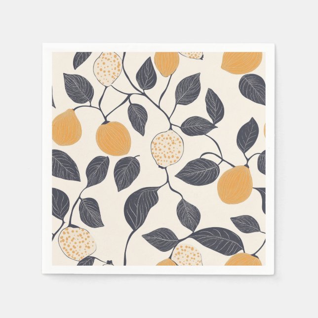 fig pattern Paper Napkin (Front)