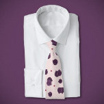 Fig Pattern Tie<br><div class="desc">A man's tie with a pattern of fig and polka dots on a light pink background. A lovely gift for a lover of fruits,  a vegan,  etc.</div>