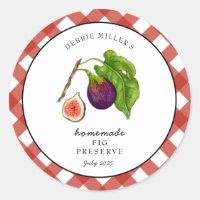 Fig Preserve Gingham Jam. Jar