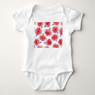 Fig slices watercolor baby bodysuit