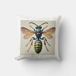 Fig wasp 231024IREF210 - Watercolor Cushion