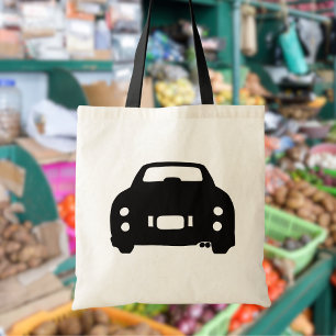 Figarations Black Figaro Car Silhouette Tote Bag