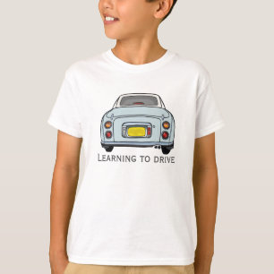 Figarations Cute Blue Figaro Car Learning to Drive T-Shirt
